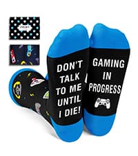 Gamer Gifts for Teens Boys - Video Game Gifts, Gaming Socks for Kids 4-18 Years with Greeting Card