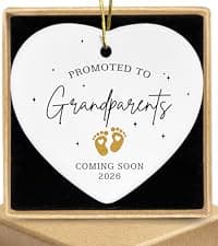 Gifts for Expecting Parents - Expecting Parents to Be Unique Gifts - Baby Pregnancy Announcement Gift Ideas for Husband, Family - Baby Ornament 2026 - Baby Pregnancy Announcement - Glass Ornament