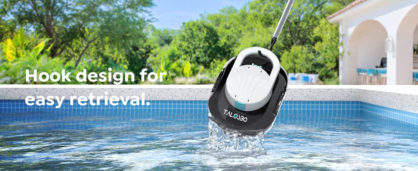(2026 Upgrade) TALOSBO S1 PRO Robotic Pool Vacuum – Dual-Motor Above-Ground Pool Cleaner, 120 Mins Runtime, Quick Charging, 2.2L Large Filter Basket & Auto-Parking for Easy Retrieval
