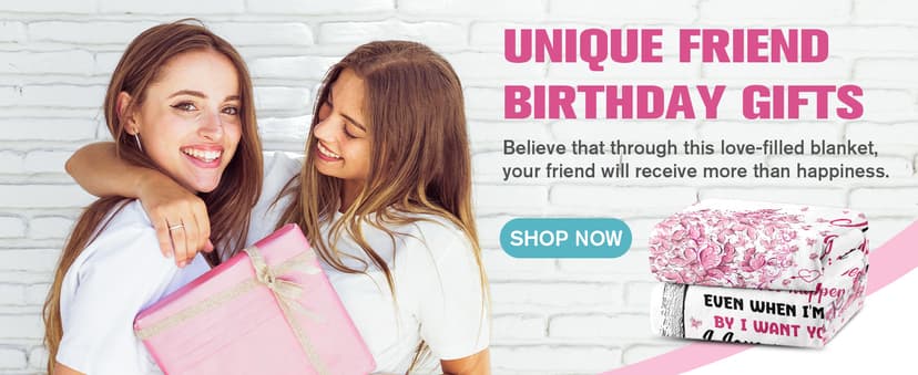 Best Friend Bestie Gifts for Women - Best Friend Birthday Gifts - Friendship Presents for Women - Long Distance BFF Presents - BFF Christmas Mothers Day Valentines Day Blanket 50"X60"