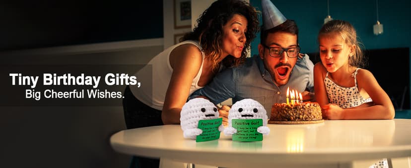 AICase Golf Gifts Accessories Funny Positive Golf Ball Crochet Gag Gift Ideas, Emotional Support Nuggets for Men Women Golfers Tournament Dad Mom Fathers Day Christmas Easter Birthday Stuff