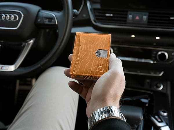 Kingly Cash Clip Slim Leather Wallet for Men with RFID Blocking & Money Clip - Minimalist Front Pocket Bifold Wallet Holds 12 Cards - Secure Card Holder with Easy Access Pull Tab