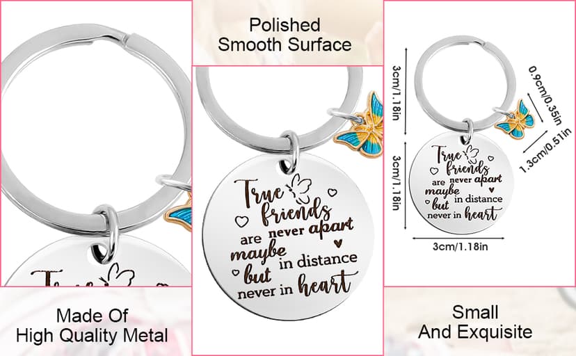 Ouligay Best Friend Keychain Friendship Gifts for Women Bestfriend Birthday Gifts for Women Bff Bestie Long Distance Friendship Best Friend Graduation Coworker Leaving Going Away Goodbye Farewell Gift