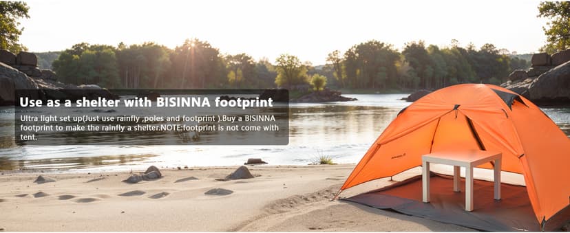 BISINNA 2/4 Person Camping Tent Lightweight Backpacking Tent Waterproof Windproof Two Doors Easy Setup Double Layer Outdoor Tents for Family Camping Hunting Hiking Mountaineering Travel