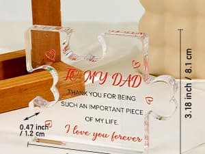 Father's Day Gifts for Dad, Dad Birthday Gift, Dad Gifts from Daughter Son, Dad Gifts for Fathers Day, Cool Gifts for Dad Acrylic Block Presents for Dad Christmas Gifts for Dad