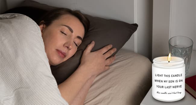 Homsolver Daughter in Law Gifts, Birthday Christmas Anniversary Wedding Gifts for Daughter from Mother Father in Law, Funny Sons Girlfriend, Future Daughter-in-Law Lavender Candle Gift from Mom Dad