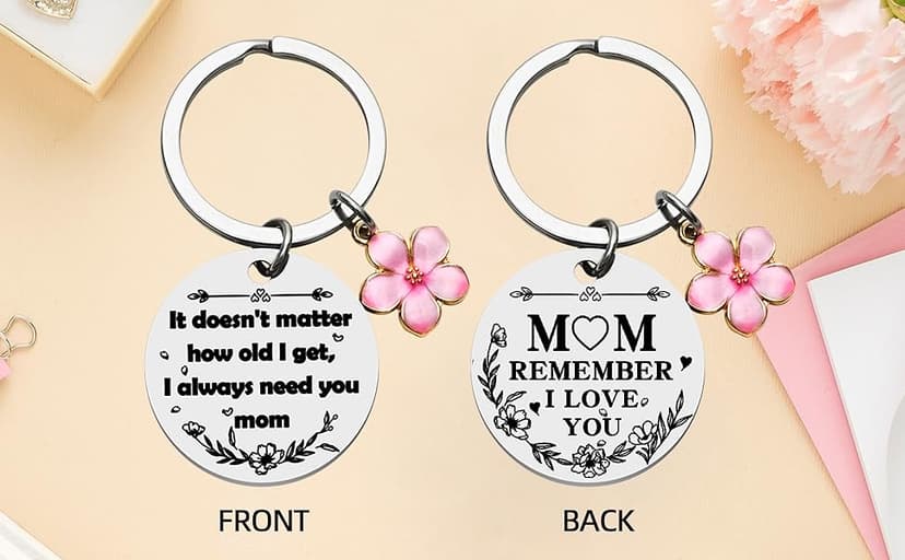 Mother's Day Mom Gifts,Daughter Son for Mom Birthday Christmas Meaningful Gifts,Unique Keepsakes Keychain