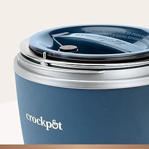 Crock-Pot 20-Ounce Electric Lunch Box, Portable Food Warmer, Faded Blue, Perfect for Travel, Car, On-the-Go, Keeps Food Warm, Spill-Free, Dishwasher-Safe, Ideal Gift for Men and Women