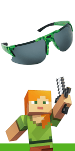 ARKAID Official Minecraft Boys Sunglasses | UV400 | One Size Fits Most Kids