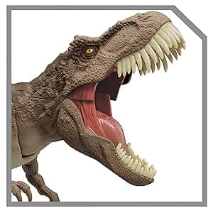 Mattel Jurassic World T. rex Dinosaur Toy with Sound & Movement, All-Out Attack Tyrannosaurus Rex Action Figure with Rampage Attack, Plus Digital Play