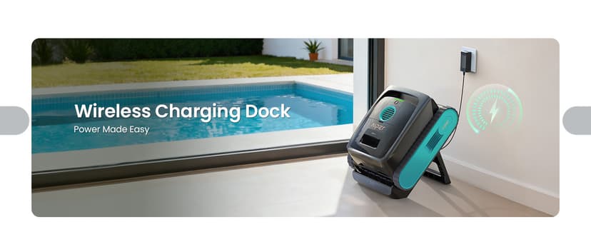 AIPER Scuba V3 AI Vision Cordless Robotic Pool Cleaner, Include Wireless Charging Dock, Smart Waterline Parking & Featherlight Design, Micromesh Multi-Layer Filtration, Blue