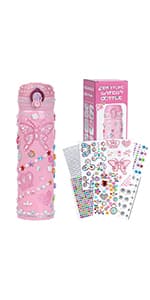 Gifts for Girls, Decorate Create Your Own Water Bottle Kits for Girls, Fun DIY Arts and Crafts Kits Supplies Toys for Kids Ages 4-6-8-10-12, Birthday Gifts Ideas for Girls Back to School Christmas