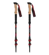 KINGGEAR Nordic Walking Stick, TP1 Hiking Poles Retractable Lightweight 7075 Aluminum, Trekking Poles with Flip Lock, Natural Cork and EVA Grip, 2pc Hiking Gear