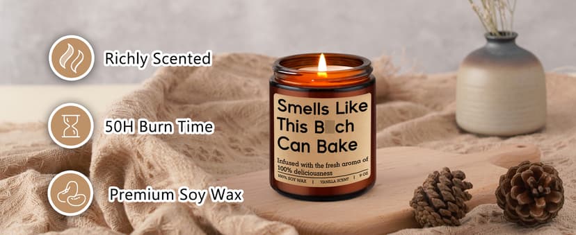 Funny Christmas Bake Gifts for Baking Lovers, Bread Bakers, Pastry Chef, Birthday Ideas for Friend, Culinary Student, Woman GSPY Candle, Gifts for Bakers, Baking Gifts for Women, Men, Sourdough Baker B0F12NQ3HC