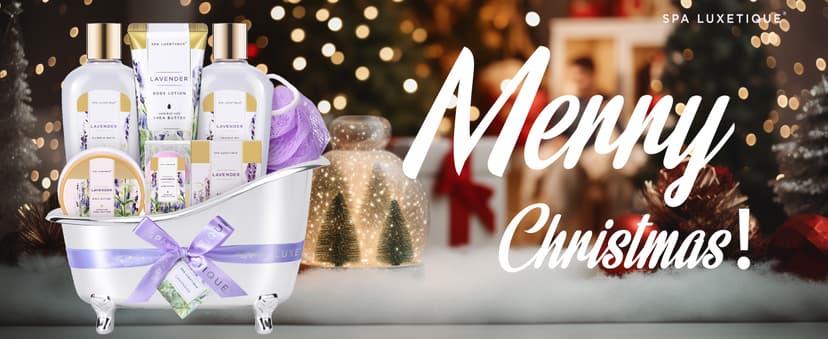 Spa Gifts for Women - Spa Luxetique Bath Baskets for Women, 8 Pcs Lavender Bath Sets with Bubble Bath, Lotion, Birthday Sets, Mothers Day Gifts for Mom