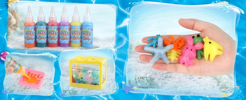 wookidel Magic Water Elf Toy Kit, Aqua Fairy Water Gel Kit with 20PCS Magic Gels and Animal Molds, Gift for Christmas, Easter, Birthday,Creative Art Craft Kits for Girls Boys 6 7 8 9 10 Year Old