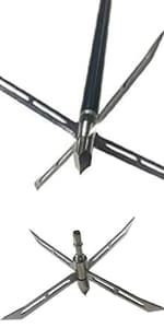 Archery Broadheads, 3PCS 4 Fixed Blade Turkey Hunting Broadheads 200Gr Arrowhead Stainless Steel Bow and Arrow Hunting Tips