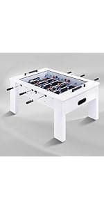 RAYKEEP Foldable Multi Game Table, 4-in-1 Combo Game Table Set with Ping Pong, Hockey, Pool Billiards and Foosball for Adults, Home, Game Room, Friends & Family