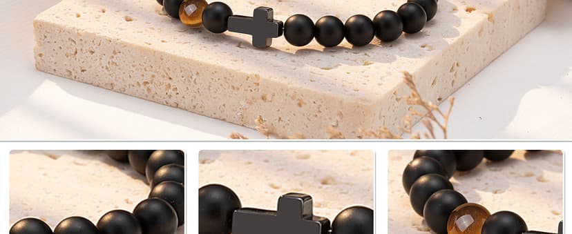 Cross Bracelet, To Mens Boys Christian Gifts for Birthday Christmas B0C38SKT3X