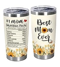 TEEZWONDER Christmas Birthday Gifts for Mom - 20 oz Stainless Steel Insulated Coffee Tumbler with Lid - Mothers Birthday Gifts from Daughter Son, Mothers in Law, Mama, Grandma, Tumblers for Women