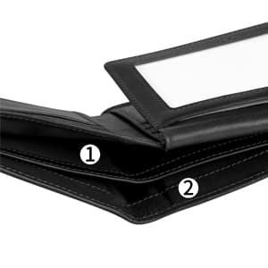 Sigtrenx Leather Wallets for Men, Genuine Leather Mens Wallets Bifold Rfid Blocking with 2 ID Windows