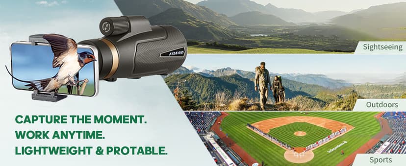 12x60 Monocular Telescope with Smartphone Holder & Upgraded Tripod, High Powered SMC & BAK4 Scope, Birthday Gifts for Men Dad Him Husband Teen, Gifts for Christmas, Outdoors Survival Hiking Gear