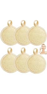 haikuluo Natural Loofah Exfoliating Body Scrubber,Bath Shower Loofah Sponge for Women and Men,Made with Biodegradable Shower luffa Sponge,for Face and Body That Gets You Clean(3 PC)