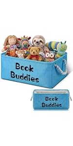Gift for Book Club Members, To Be Read Organizer, Linen Canvas Bin with Handles for Reading Accessories Bookworm Decor Marsui 1 Pcs TBR Basket Book Lover Gifts for Women Book Storage Bin Bookish B0DSPS3KRY