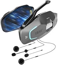 SolaMr Q8 Motorcycle Helmet Bluetooth Headset, 230hours Standby, 6 Riders Mesh Communication Systems with Audio Multitasking, Music Sharing, Noise Cancellation, FM Radio, Loud Interphone -2 Pack