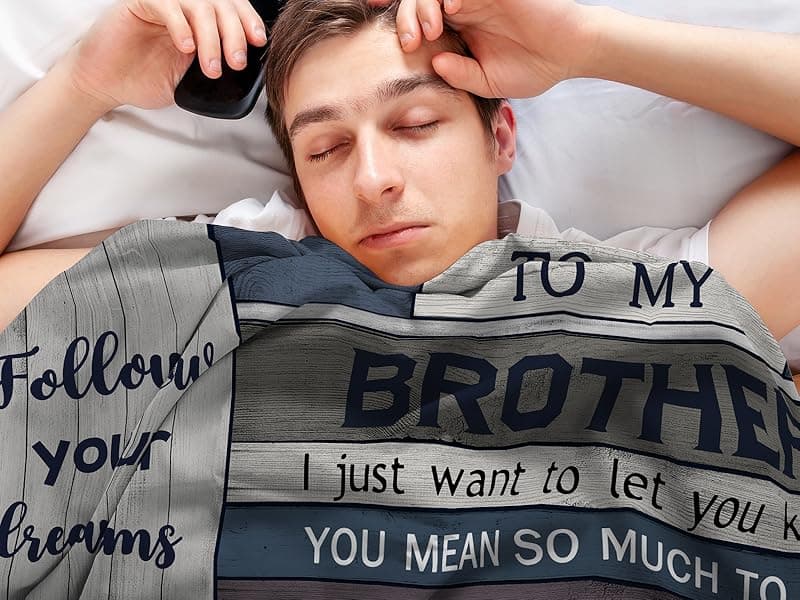 Yamco Big Brother Gift - Gifts for Brothers 60" x 50" Blanket - Funny Brother Gifts from Sister for Birthday - Cool Birthday Gifts for Older Brothers - Bro Christmas Graduation Gift Ideas