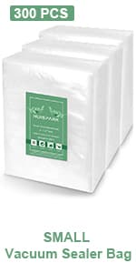 Vacuum Sealer Bags,Heavy Duty Pre-Cut Design Commercial Grade 4x6 Inch Food Sealable Bag for Heat Seal Food Storage, Seal Bag Boilsafe to 280°F Freezable, Resizable,Reuseable (100Pcs)