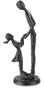 Sziqiqi Dad Gifts from Daughter: Dad Daughter Iron Figurine Father Daughter Decoration for Fathers Day Wedding Christmas Birthday Gifts Statue for Son Husband