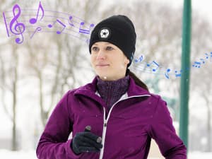 Bluetooth Beanie with Light, USB-C Charging 5 LED Flashlight Hat, Built-in Stereo Speakers Mic, Christmas Stocking Stuffers White Elephant Gifts for Men Dad Teens Boys for Camping Fishing B0DJ17Q4X3