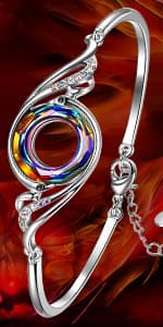 Kate Lynn "Rise From the Ashes Phoenix Necklace Made with Crystals from Austria, 18"+2" Necklace, Packaged with Jewelry Box, Birthday Gift for Women, Symbol of Luck and Renewal