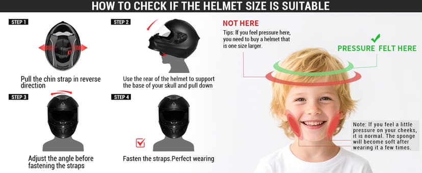 TRIANGLE Kids Motorcycle Helmets Youth Full Face Helmet Lightweight with 2 Visors DOT Approved