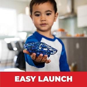 Force1 Scoot Hand Operated Drone for Kids or Adults - Hands Free Motion Sensor Mini Drones, Easy LED Indoor Rechargeable UFO Toy Flying Orb Ball Drone Toys for Boys and Girls (Blue)