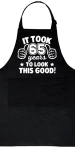30th 40th 50th 60th 65th 70th 75th Birthday Gifts for Men, Chef Aprons for Men with 3 Pockets