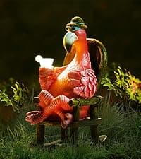 Goodeco Dog Statue with Solar Butterfly - Ideal Gifts for Dad, Mom or Birthdays, Beautifully Crafted Outdoor Decorations to Wow Your Guests