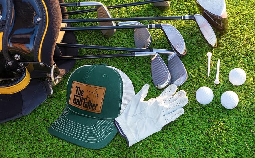 Father Golf Gifts - Dad Hat - Gifts for Dad from Daughter, Son, Kids - Golf Gifts for Men - Adjustable Fit, Comfortable Cotton, Perfect for Casual Wear - The Father Trucker Hat, Green