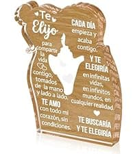 Yopyame Romantic Gifts for Him - Engraved Acrylic Block Puzzle Spanish Romantic Gifts Christmas Gift to My Man Anniversary Valentine's Day Acrylic Keepsake Paperweight Gift for Him Boyfriend Husband