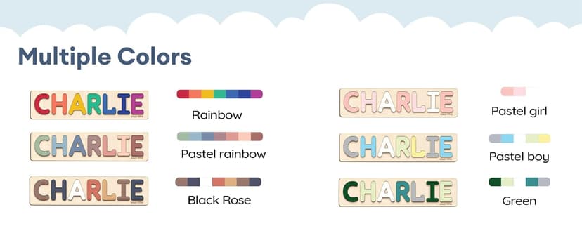 Personalized Name Puzzle for Toddlers 1-3 | Custom Wooden Baby Girl Gift with 48 Animal Art Sets | 1st Birthday Gift for Girls | Personalized Baby Boy & Girl Gifts Keepsake B0GSZSCM69
