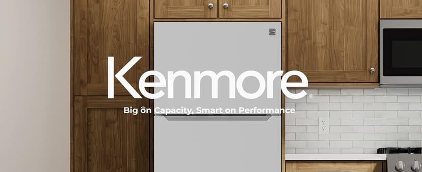 Kenmore 33" Top Mount Refrigerator with Freezer - Adjustable Shelving, Humidity-Controlled Crispers, Optional Ice Maker, LED Lighting, ENERGY STAR Certified, 25 cu. ft. Capacity - White