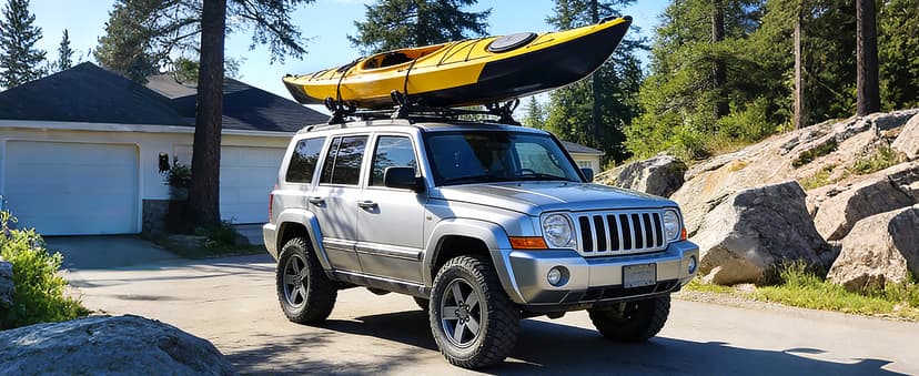 PIRIPARA Kayak Roof Rack 2 Pairs J-Bar Carrier Holder for Canoe, SUV, Cars, Truck, Surf Ski, Car Top Mount Racks for Trip, Set of 4