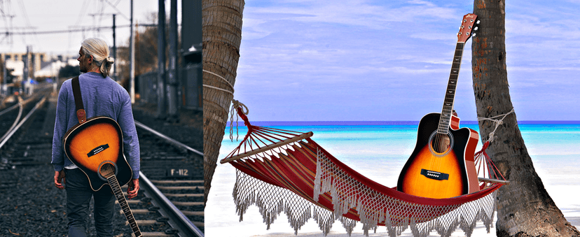 Winzz Acoustic-Electric Guitar 4/4 Full Size for Adults Beginners and Teens,6 Steel-String Acustica Guitarra Starter Kit, 4-Band Equaliser, 41" Dreadnought Cutaway, Glossy Sunburst, Right Hand