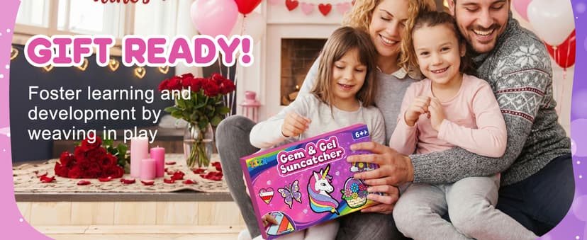 Birthday Gifts Kit for Girls Boys Ages 4 5 6 7 8 9 10 Years Old DIY Creative Kids' Mosaic Kits Diamond Art Crafts Toys ZIZZ Diamond Window Art Suncatcher Kits for Kid 5PCS Gem Painting Crafts B0FM3YQY2W