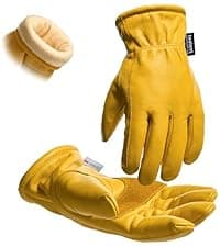 toolant Winter Work Gloves for Men, Insulated Leather with Water Resistance and Abrasion Protection for Cold Weather