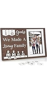 Tin Rose 10th Anniversary for Her Gift - Tin Gift 10 Year Wedding Anniversary for Wife Couples, Solid Pure Casted Everlasting Rose Tenth Decoration Aluminum for Him