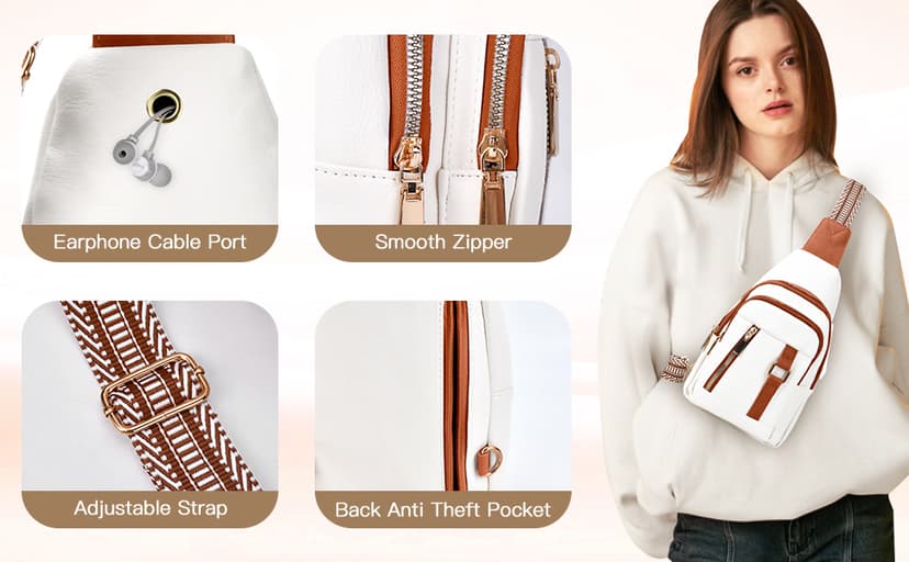 Crossbody Bags for Women Mothers Day Gifts for Mom Her Wife Birthday Gifts Small Sling Bag Leather Fanny Packs for Travel