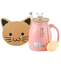 Couple Gifts Cute Kissing Cat Mug Matching Couples Stuff Ceramic Coffee Mugs for Wedding Gifts Anniversary Valentines Engagement Gifts for Couples Cat Lovers 12oz B07MQCGDH6