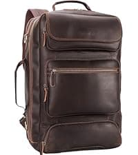 STAR VISTA Bernini Vintage Full Grain Leather Camera Backpack for DSLR/SLR, Camera Case for Photographers, with Tripod Holder, Fits 15.6" Laptop, Casual Outdoor Rucksack, YKK Zippers